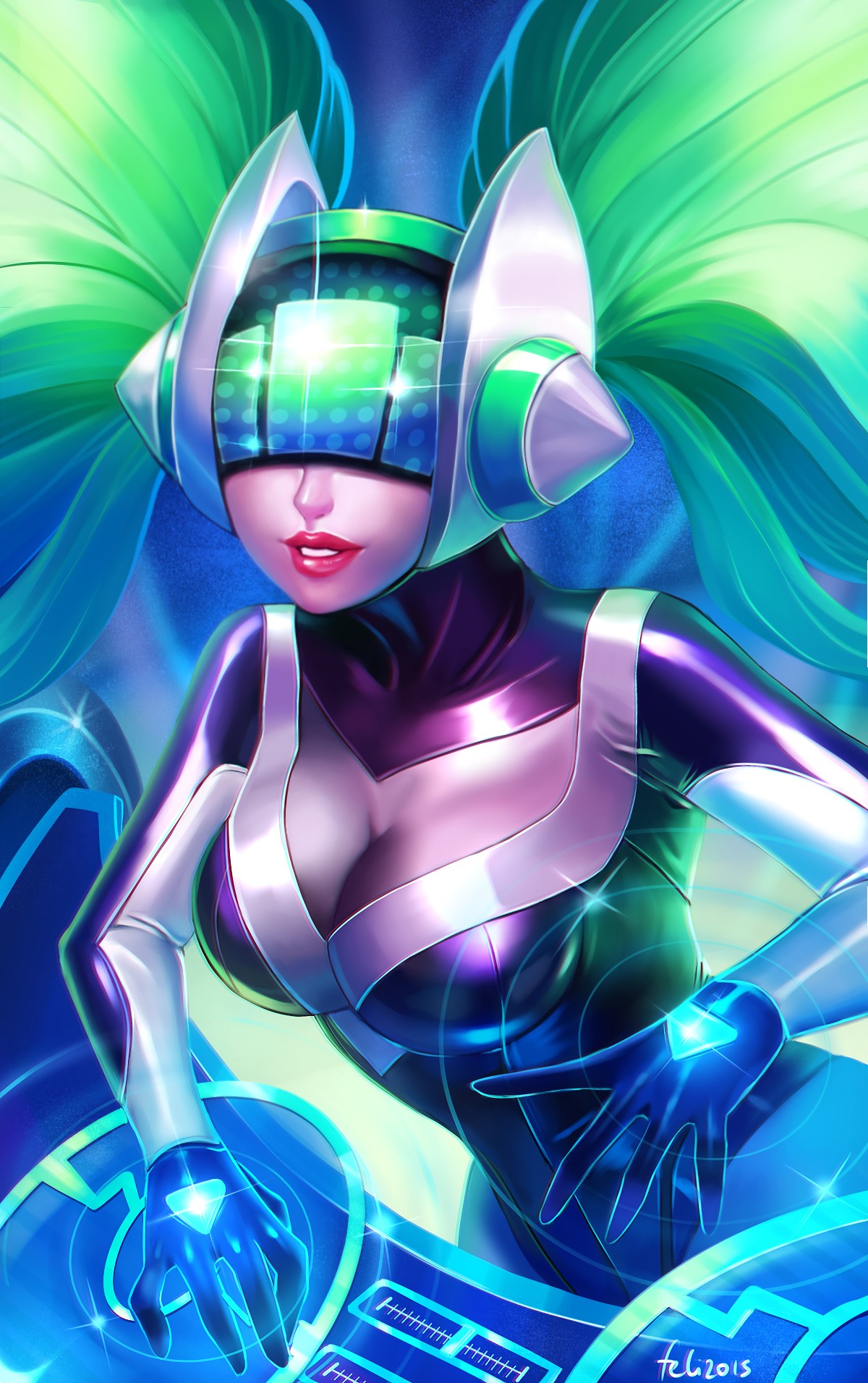 Dj Sona Kinetic By Feli Hd Wallpaper Fan Art Artwork - Dj Sona - HD Wallpaper 