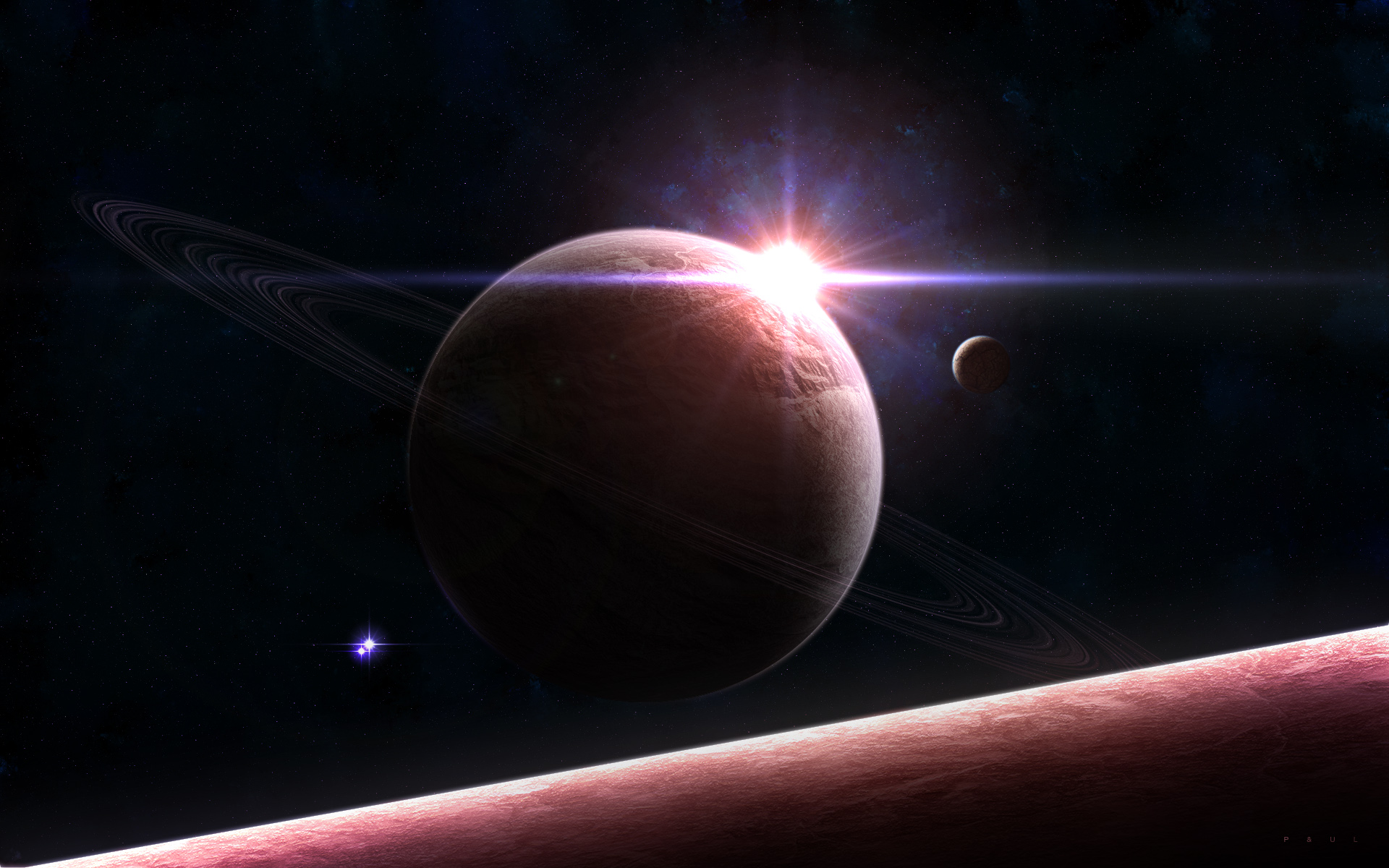 Sunrise In Space - HD Wallpaper 