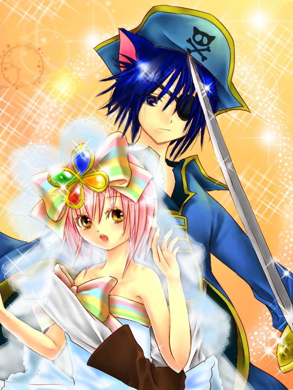 Amu X Ikuto Fanart - HD Wallpaper 