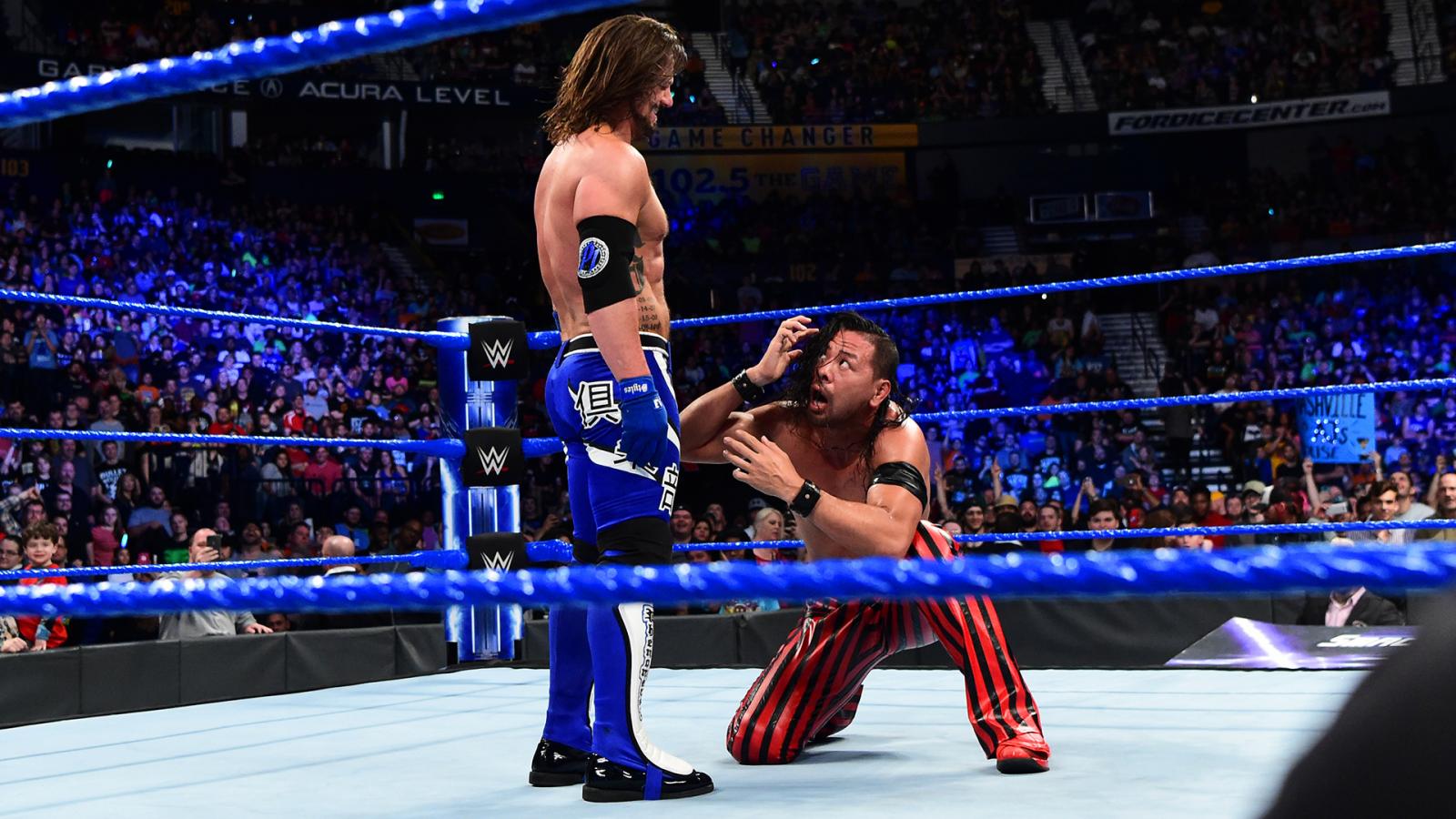 Aj Styles Vs Shinsuke Nakamura Smackdown - HD Wallpaper 