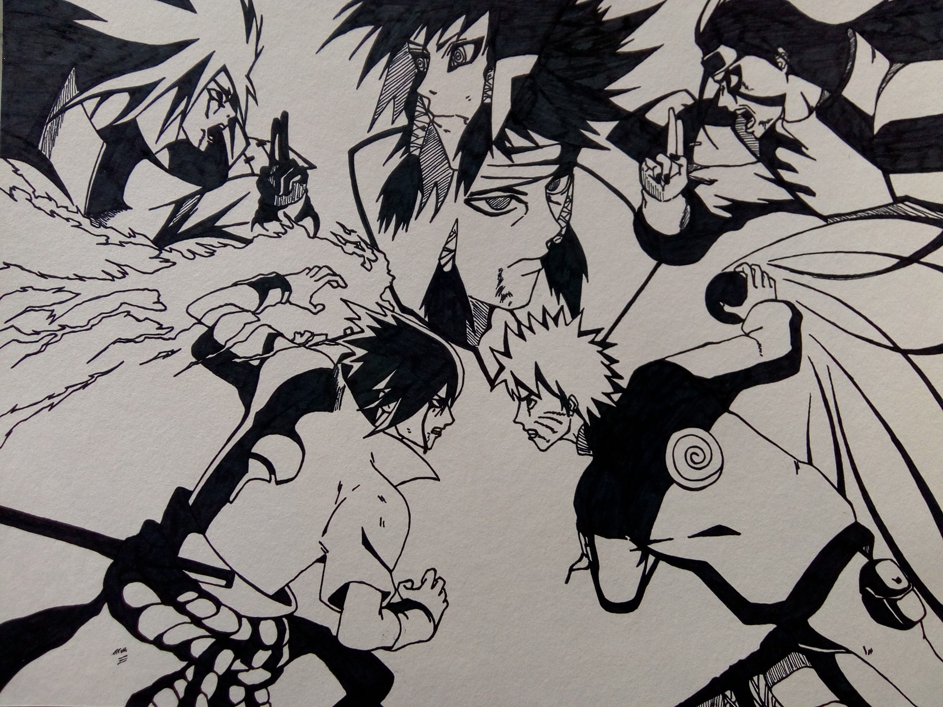 Naruto Sasuke Ashura Indra - HD Wallpaper 