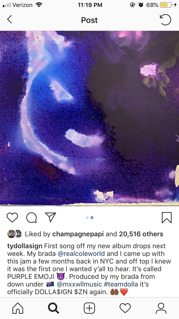 Purple Emoji Ty Dolla Sign - HD Wallpaper 