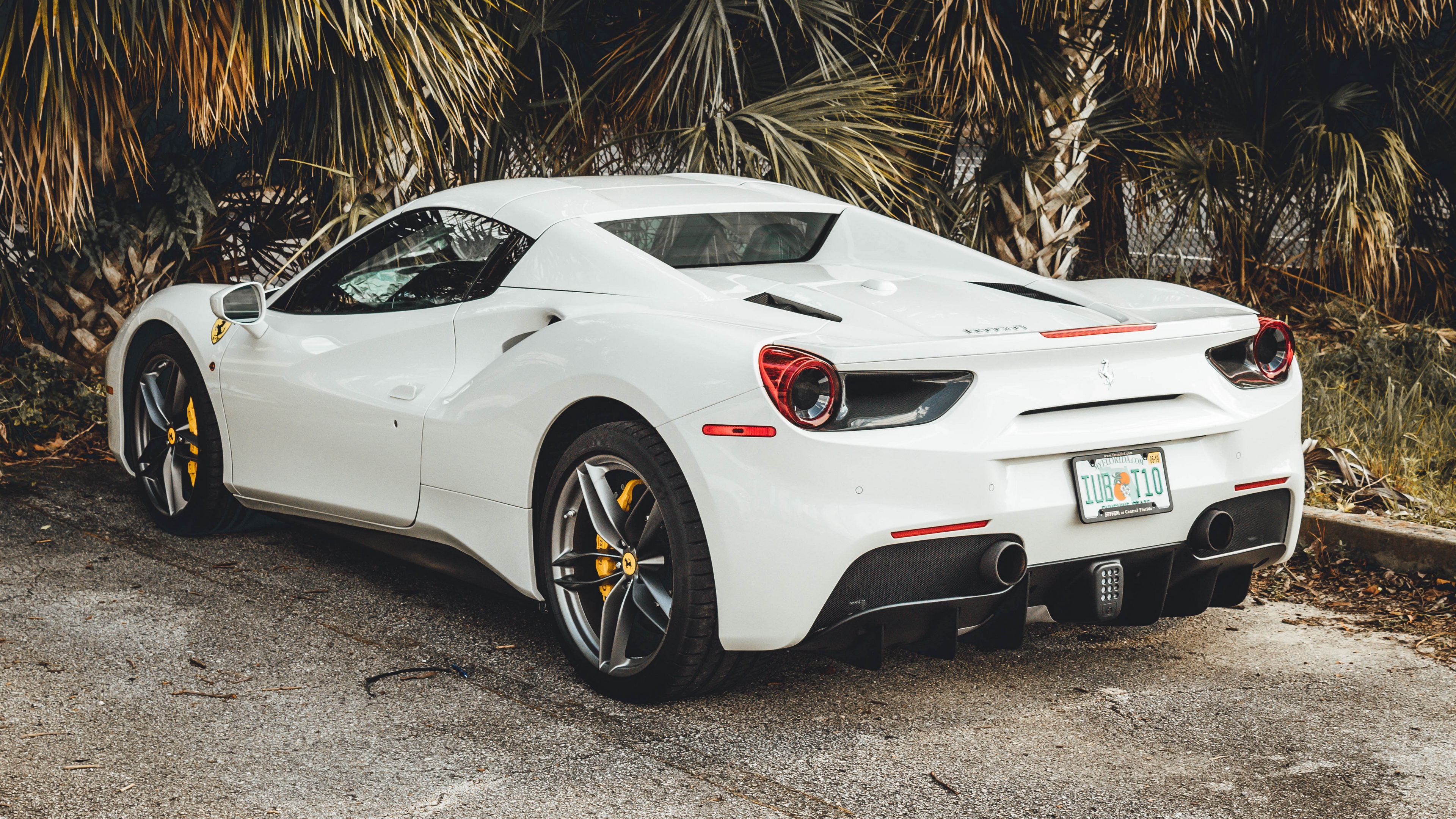 Ferrari 488 Gtb Sports Car Luxury 4k - Ferrari 488 White - HD Wallpaper 