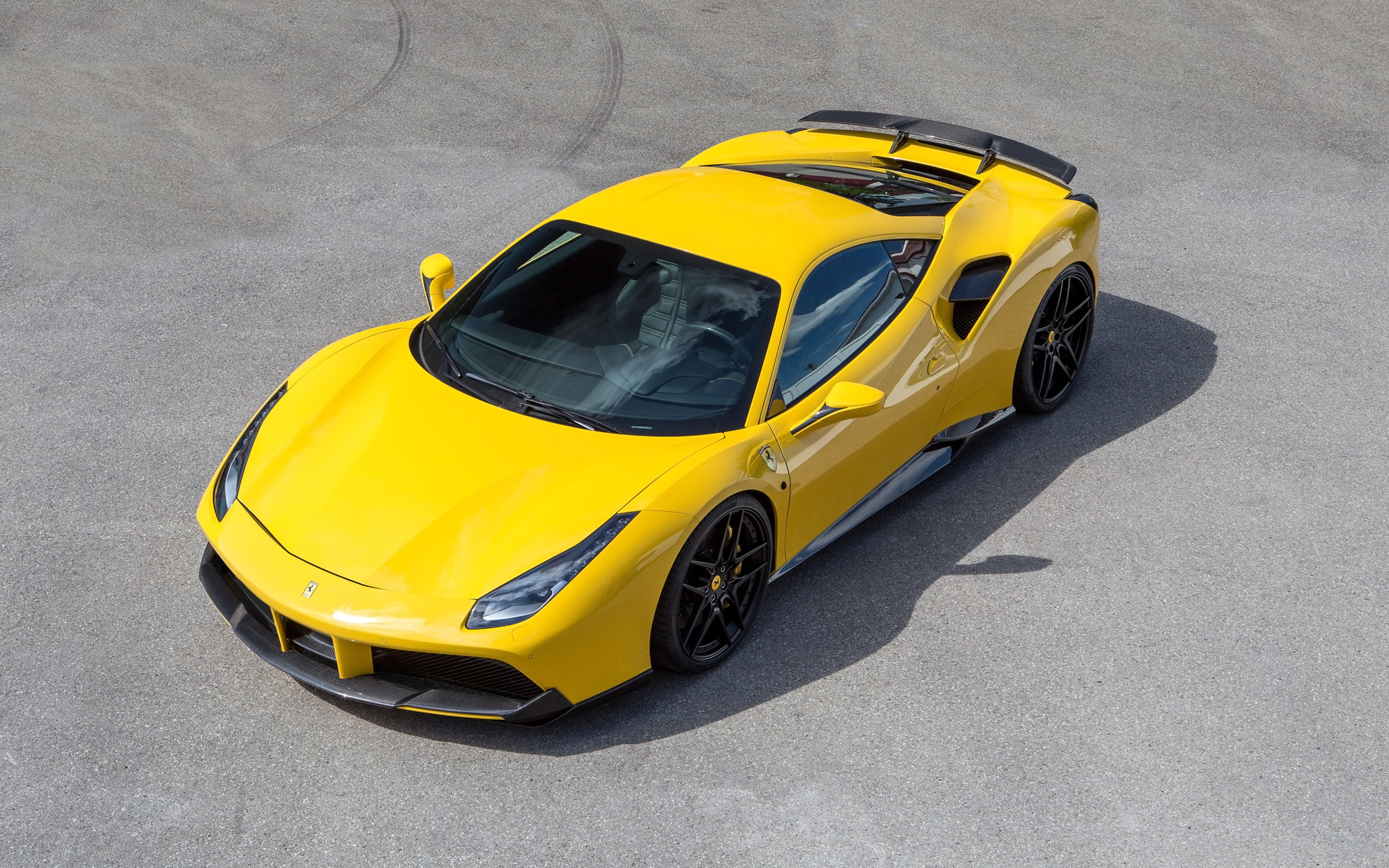 Yellow Ferrari 488 Gtb Novitec Rosso - HD Wallpaper 