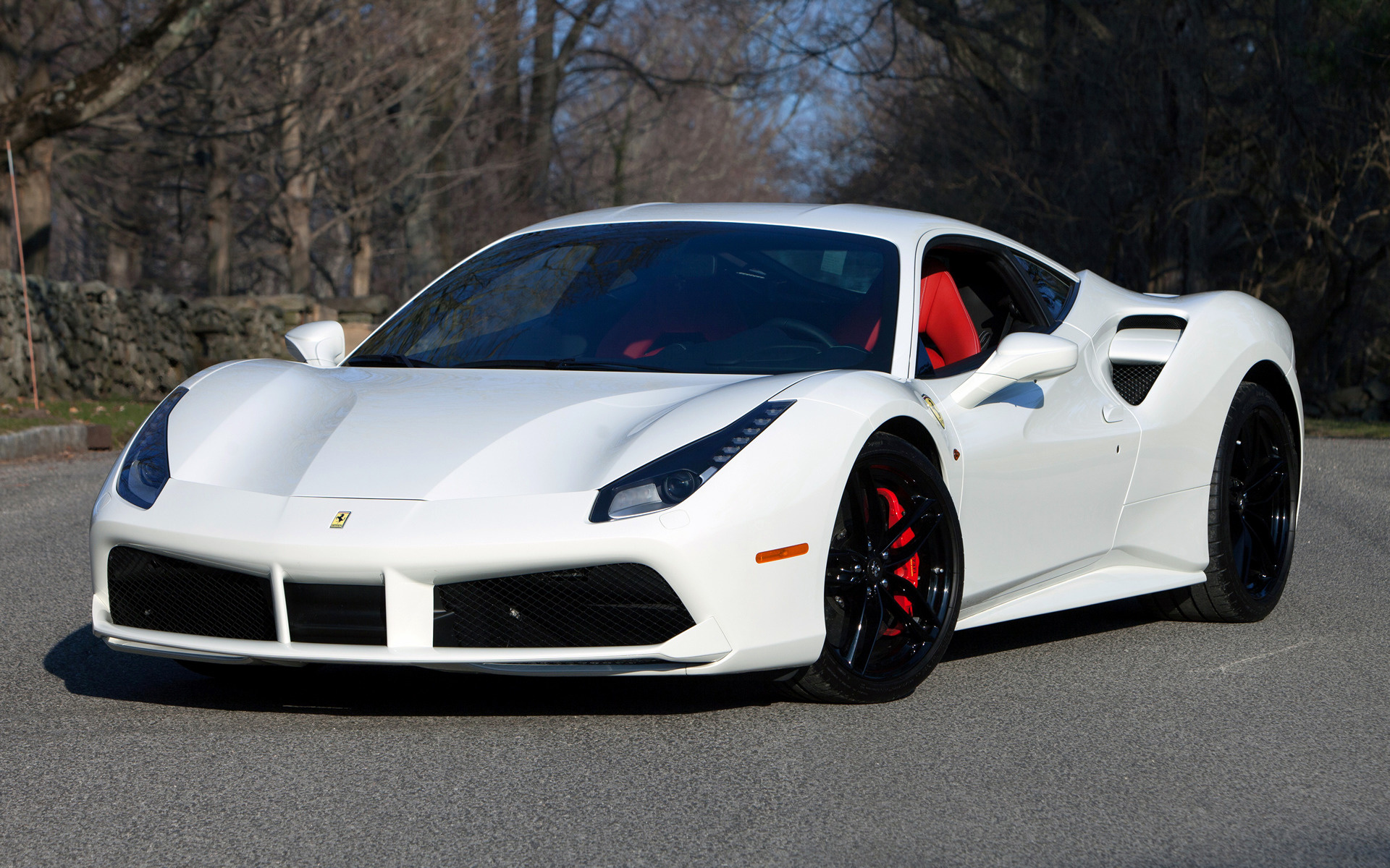 2016 Ferrari 488 Gtb White - HD Wallpaper 