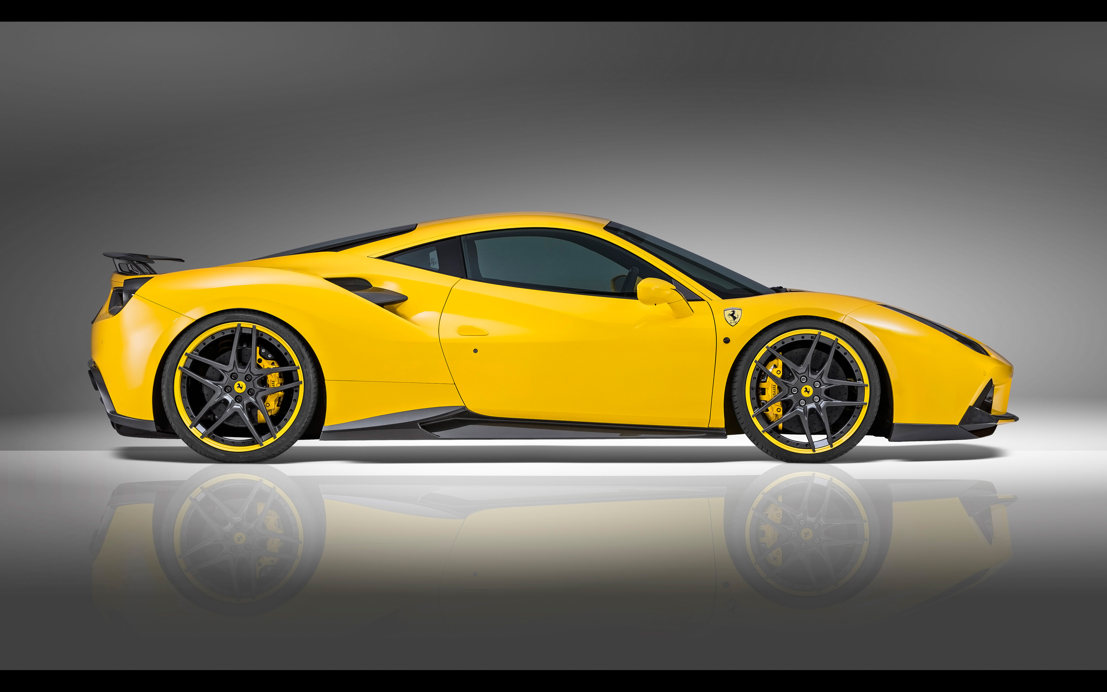 Ferrari 488 Novitec Nlargo Yellow - HD Wallpaper 