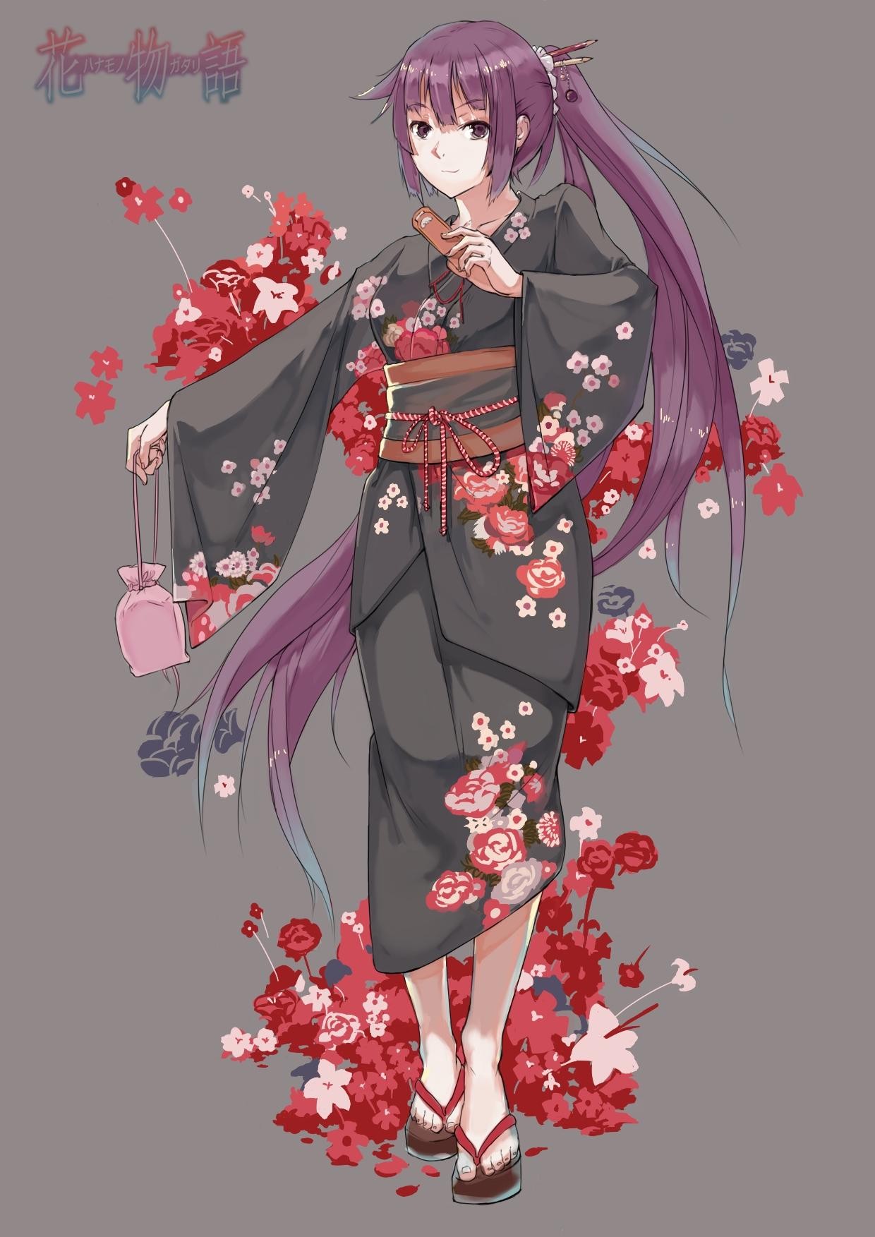 Anime And Bakemonogatari Image - Monogatari Kimono - HD Wallpaper 