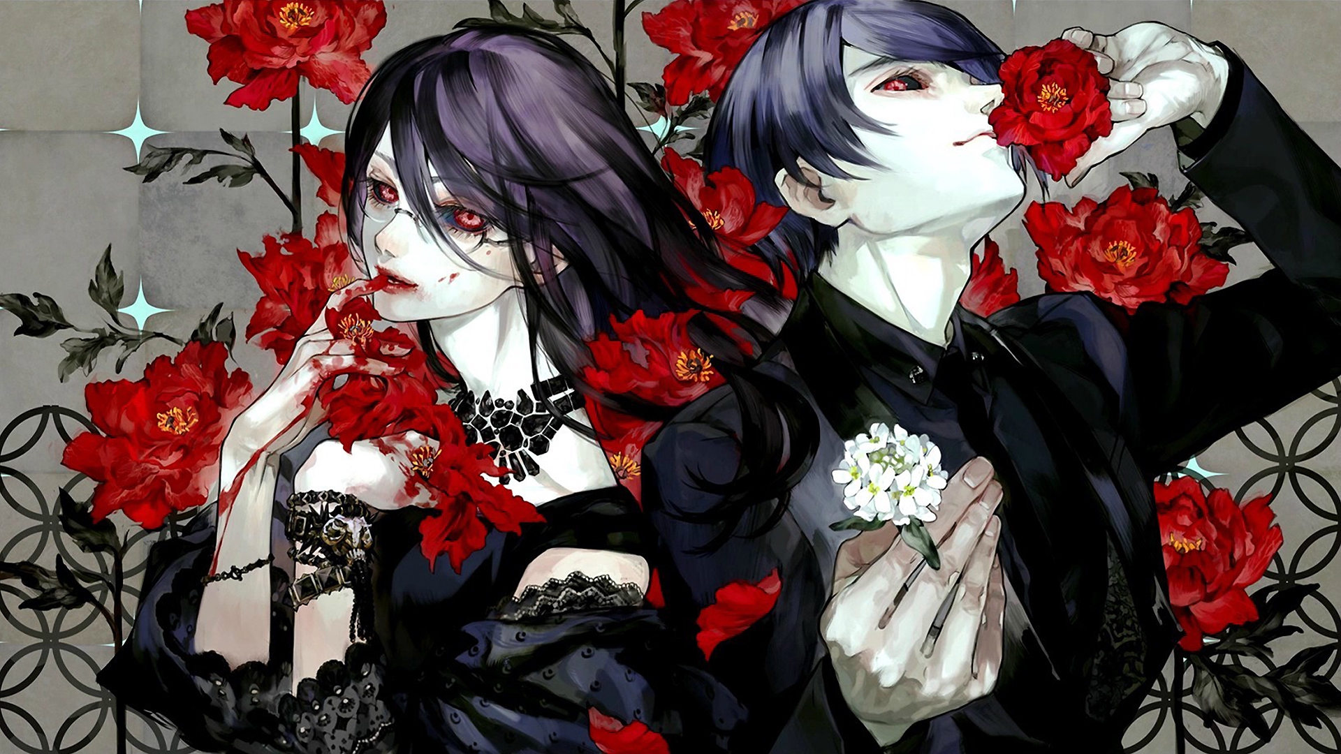 Tokyo Ghoul Rize And Tsukiyama - HD Wallpaper 