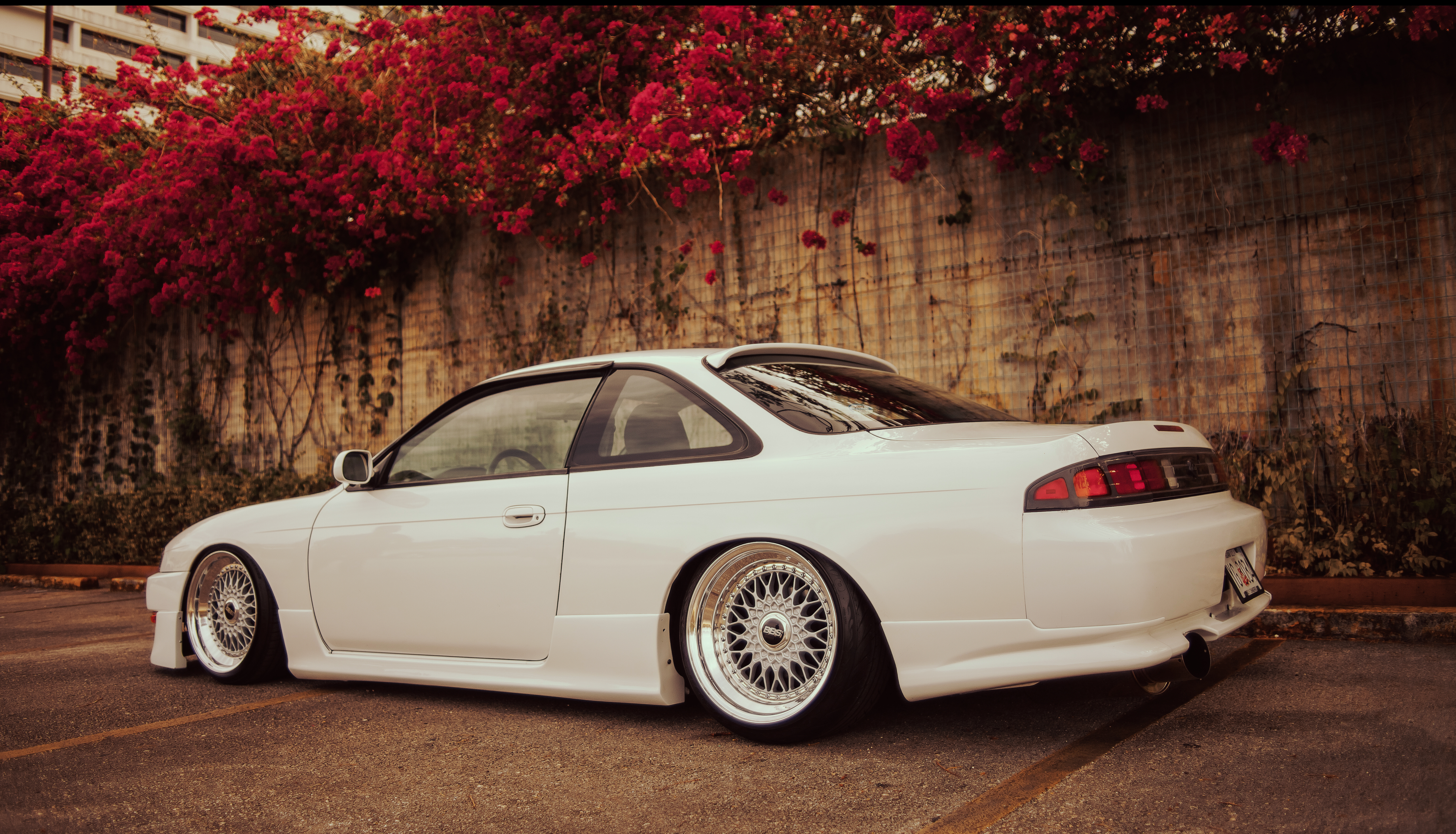 Nissan S14 Silvia White - HD Wallpaper 