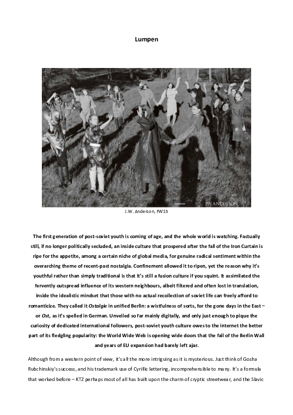 Jw Anderson Aw15 Campaign - HD Wallpaper 