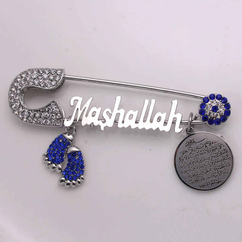 Muslim Turkish Evil Eye Mashallah Stainless Steel Brooch - Body Jewelry - HD Wallpaper 