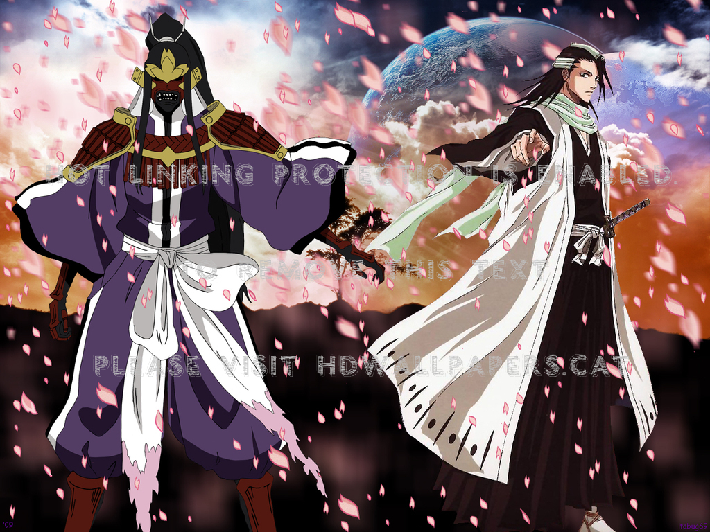Senbonzakura & Byakuya Kuchiki Bleach Duo - Senbonzakura Byakuya - HD Wallpaper 