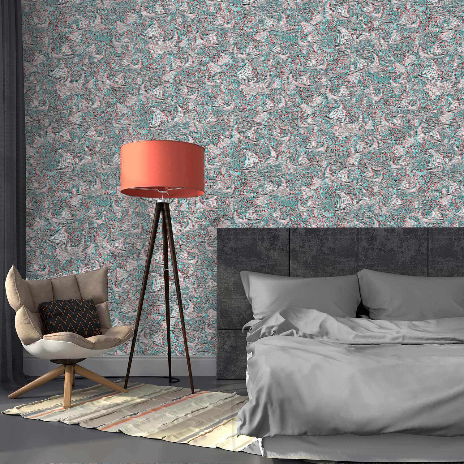 Dessin Mural Géométrique 3d - HD Wallpaper 