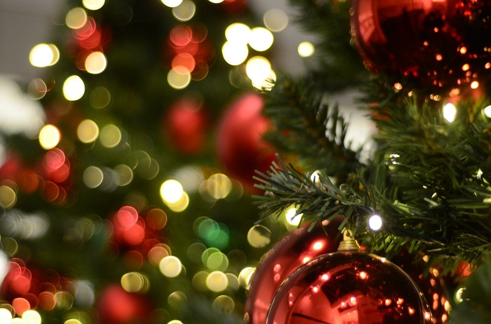 Christmas Tree Background Bokeh - HD Wallpaper 