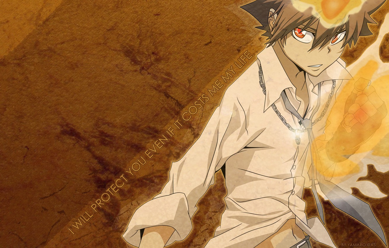 Photo Wallpaper The Tenth Boss Vongole, Sawada Tsunayoshi, - Katekyo Hitman Reborn Tsuna - HD Wallpaper 