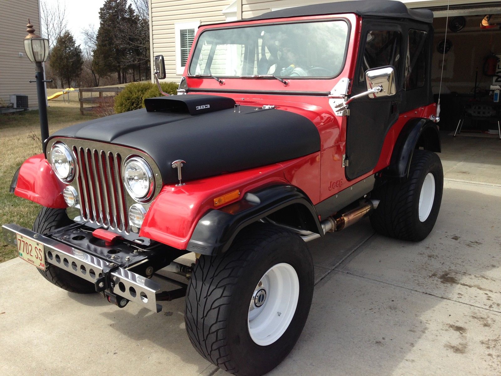This 1976 Jeep Cj7 Was Built To Be A Street And Dune - Jeep Cj Custom Hood - HD Wallpaper 