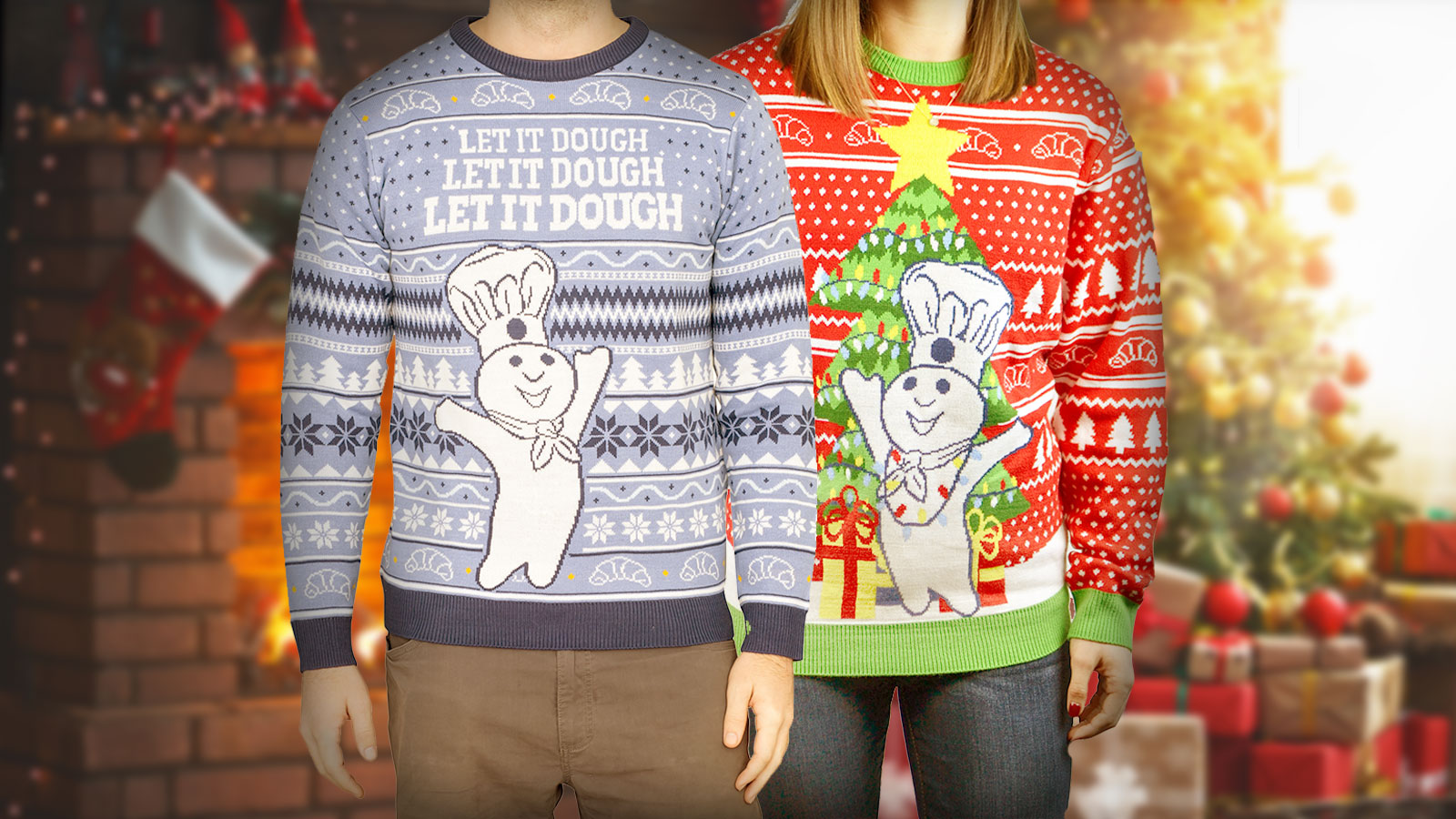 Pillsbury Ugly Christmas Sweater - HD Wallpaper 