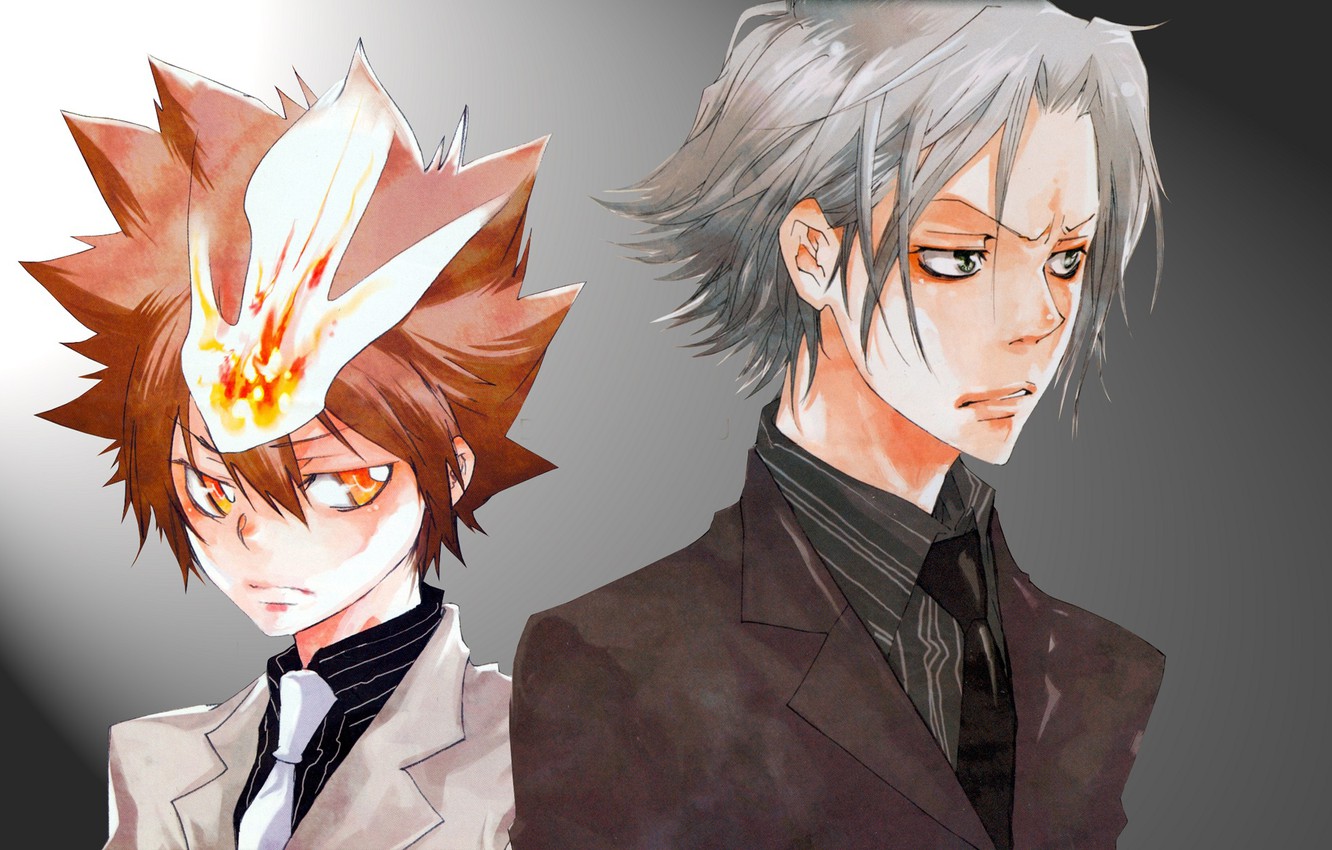Photo Wallpaper Anime, Guys, Mafia, Sawada Tsunayoshi, - Katekyo Hitman Reborn Wallpaper Gokudera - HD Wallpaper 