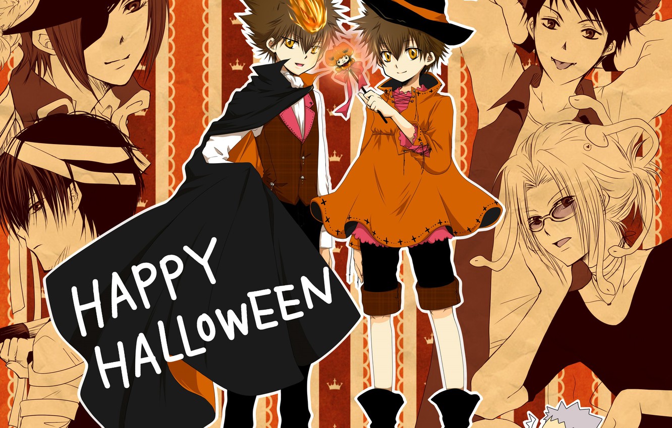 Photo Wallpaper Anime, Art, Lambo, Halloween, Reborn, - Katekyo Hitman Reborn Halloween - HD Wallpaper 
