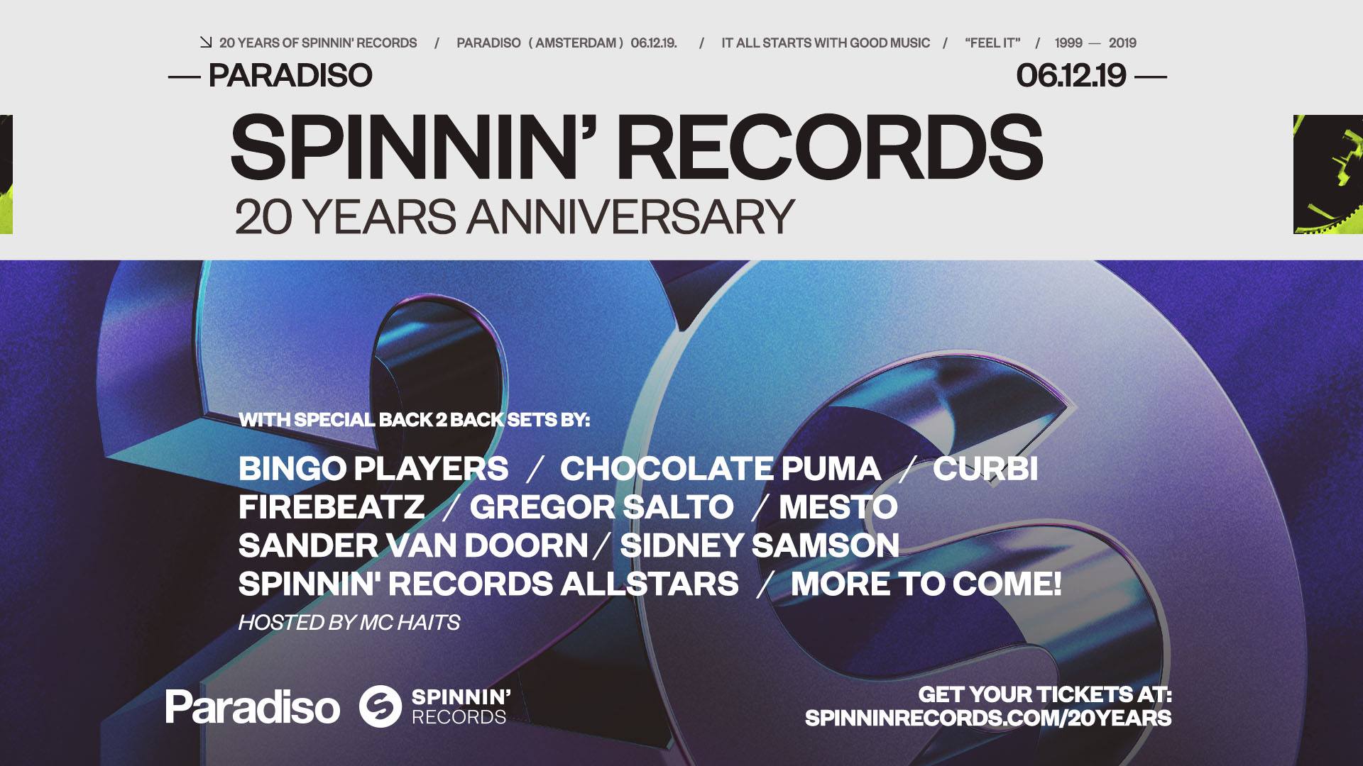 Spinnin Records 20th Anniversary - HD Wallpaper 
