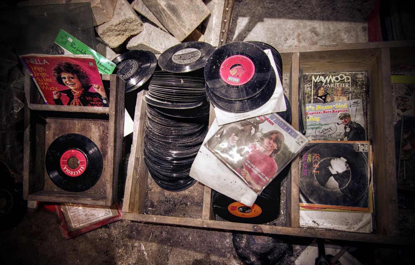Photo Wallpaper Music, Vinyl, Records - Vinyl Records Vinyl Desktop Background - HD Wallpaper 