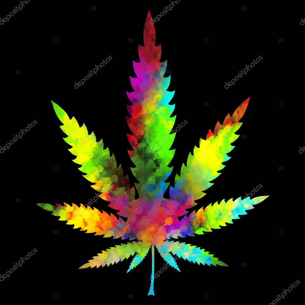 Weed Leaf Black Background - HD Wallpaper 