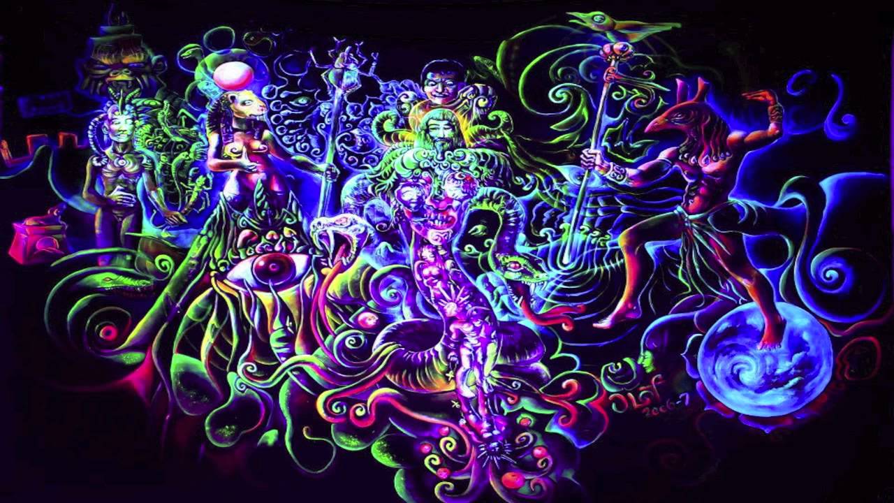 Psychedelic Neon Background - HD Wallpaper 