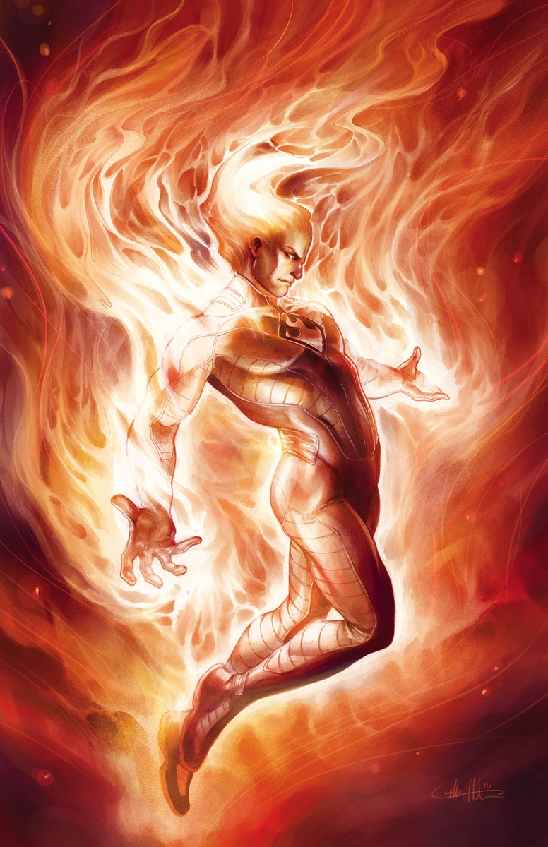 Human Torch Marvel Art - HD Wallpaper 