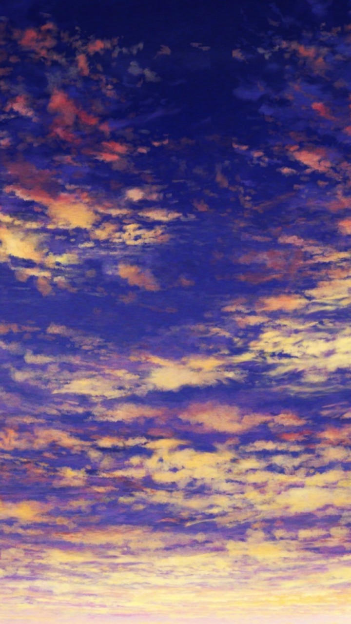 Anime Clouds, Sky, Sunset, Scenic, Polychromatic - Afterglow - 720x1280  Wallpaper 