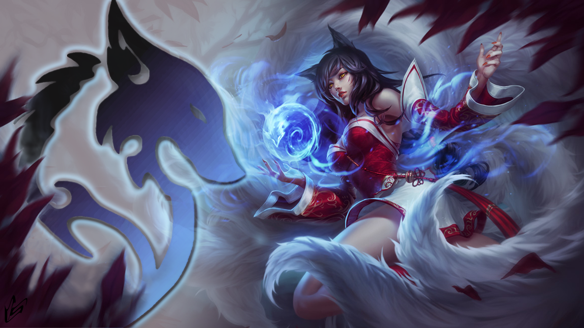 Ahri Wallpaper - Ahri Fan Art - HD Wallpaper 