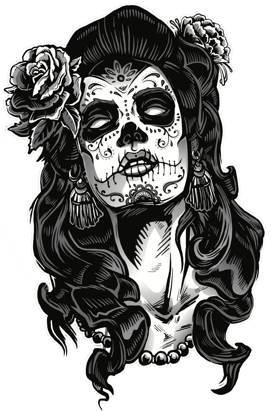 Latino Drawing Chicano - Dias De Los Muertos Drawing - HD Wallpaper 