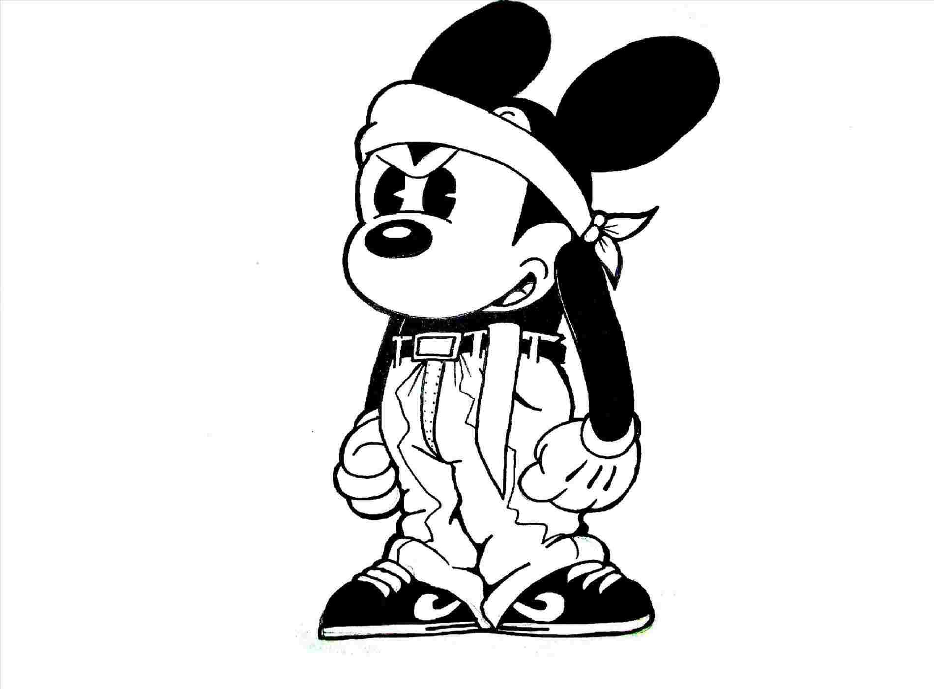 Mouse Cool Drawings A Gangsta Mickey Mouse Chicano - Mickey Mouse Drawings Cartoon Character - HD Wallpaper 