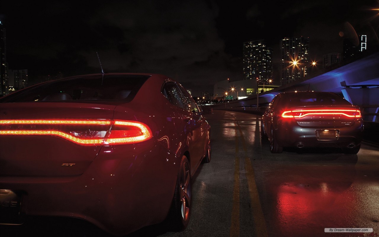Free Auto Wallpaper - Dodge Dart Sxt Tell Lights - HD Wallpaper 
