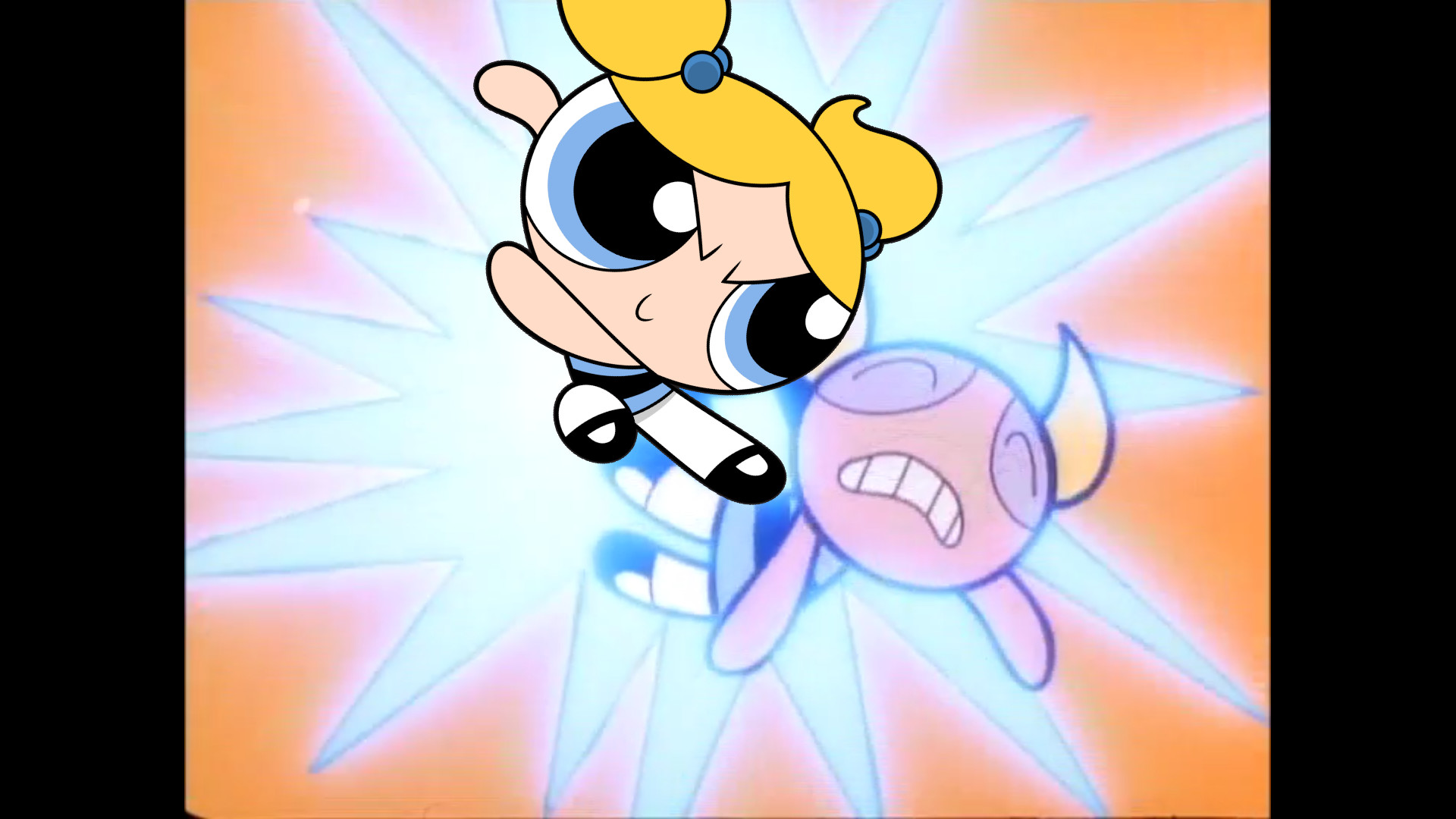 Reboot Bubbles Beats Up Original Bubbles 
 Data-src - Powerpuff Girls Ping Pong Z - HD Wallpaper 