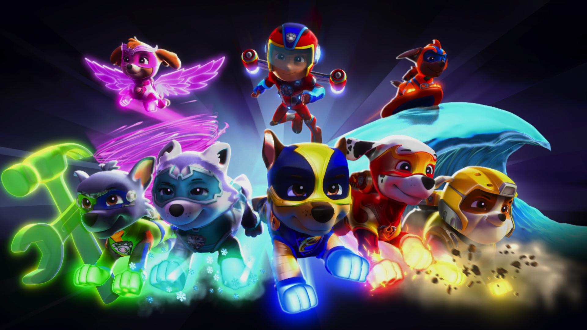 Paw Patrol Mighty Pups - HD Wallpaper 