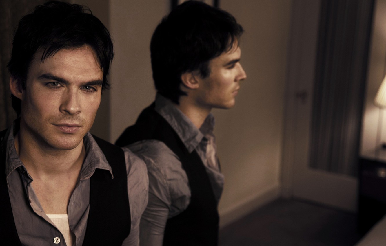 Photo Wallpaper Room, Mirror, Actor, Ian Somerhalder - Ian Somerhalder Mirror - HD Wallpaper 