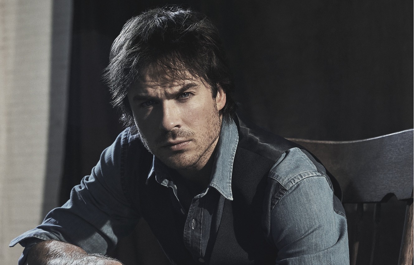 Photo Wallpaper Look, Actor, Shirt, Ian Somerhalder, - Ian Somerhalder - HD Wallpaper 