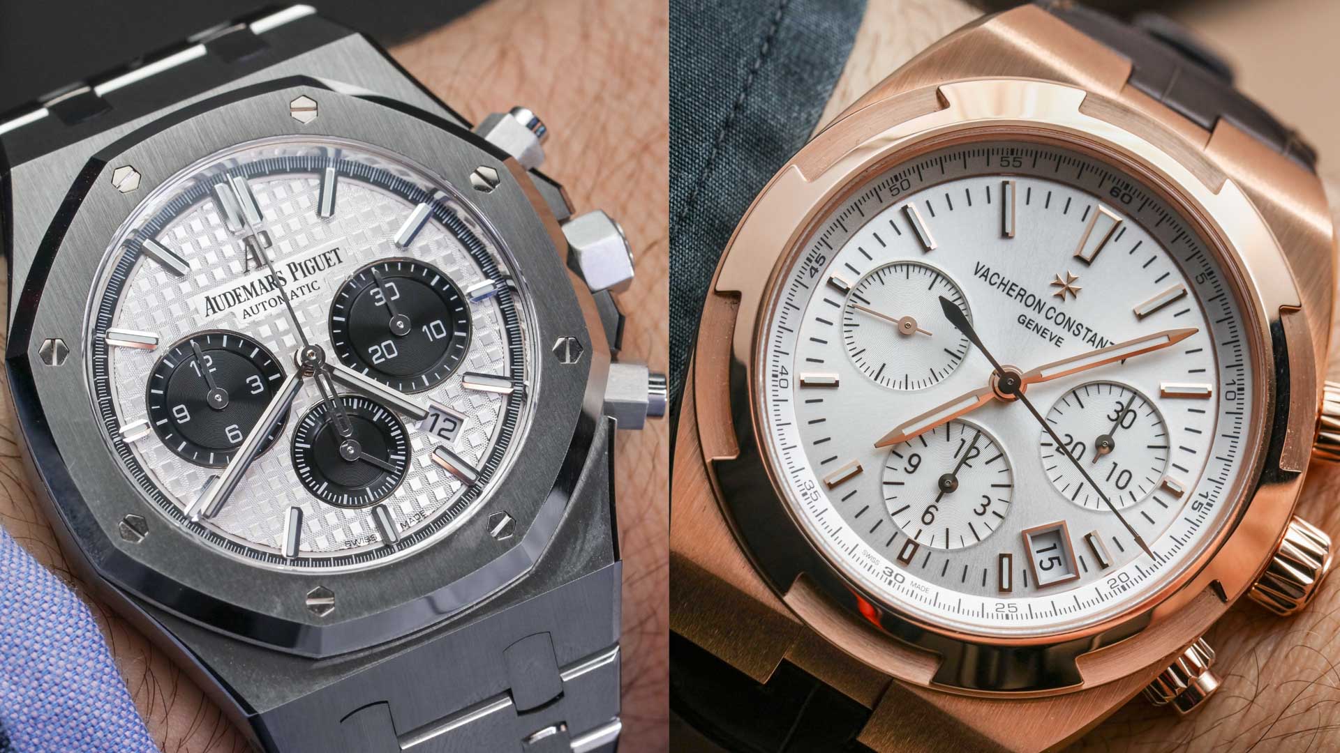 Vacheron Constantin Overseas Vs - Audemars Piguet Royal Oak Chronograph Panda - HD Wallpaper 