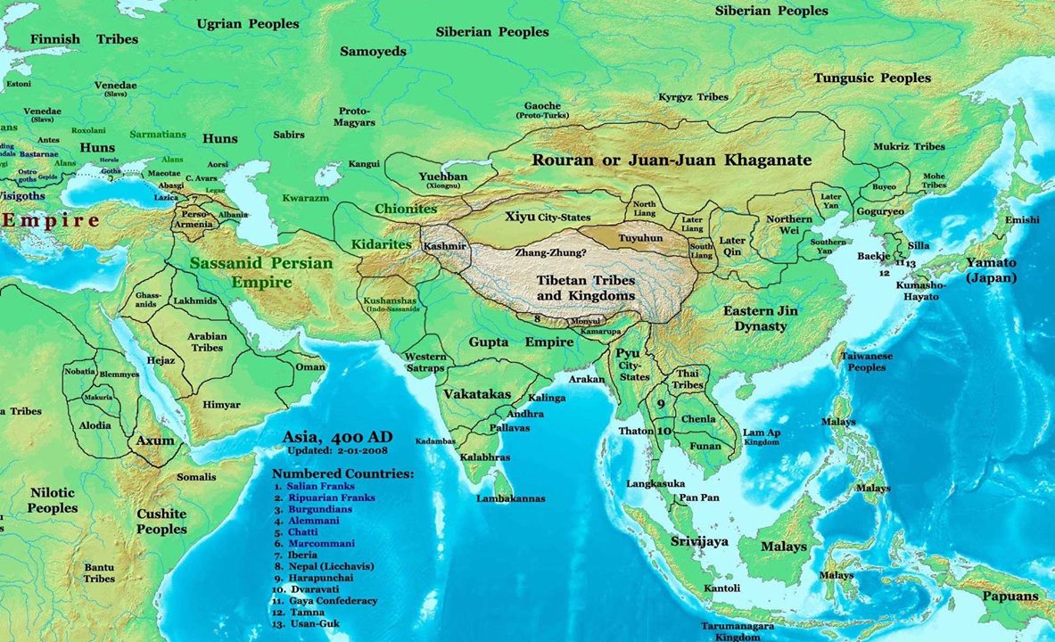 Map Of Asia 200 Bc - HD Wallpaper 