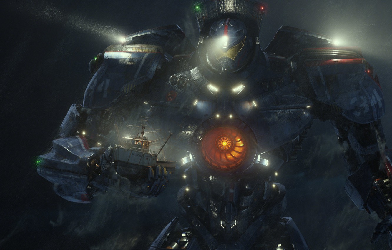 Photo Wallpaper Ship, Robot, Hobo, Pacific Rim, Pacific - Pacific Rim Film Scenes - HD Wallpaper 