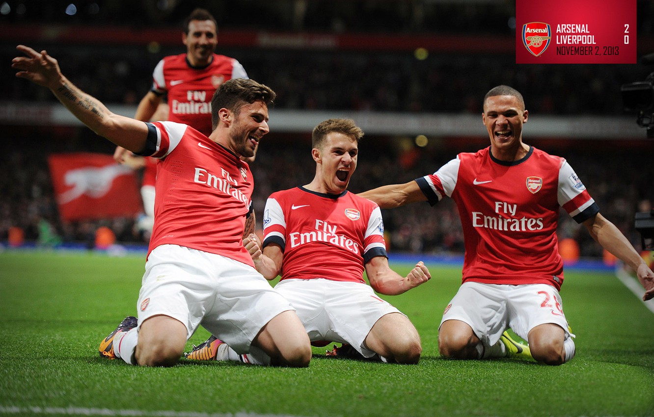 Photo Wallpaper Background, Arsenal, Tribune, Players, - Arsenal 2 Liverpool 0 2013 - HD Wallpaper 