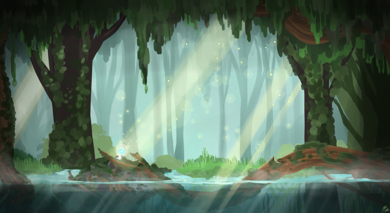 “ Made A Wallpaper Of “ori And The Blind Forest” For - Tree - HD Wallpaper 