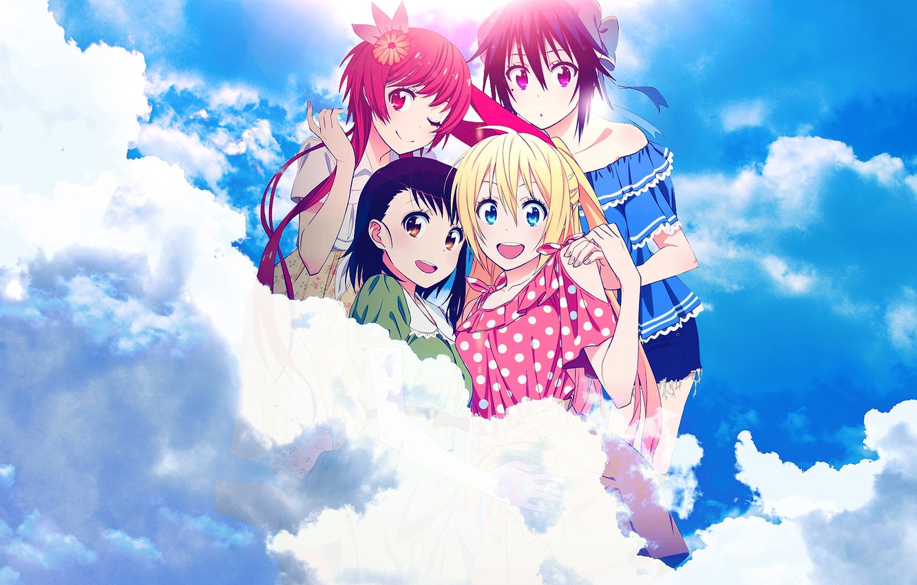 Photo Wallpaper Anime, Tsugumi, Nisekoi, Seishirou, - Anime Four People - HD Wallpaper 