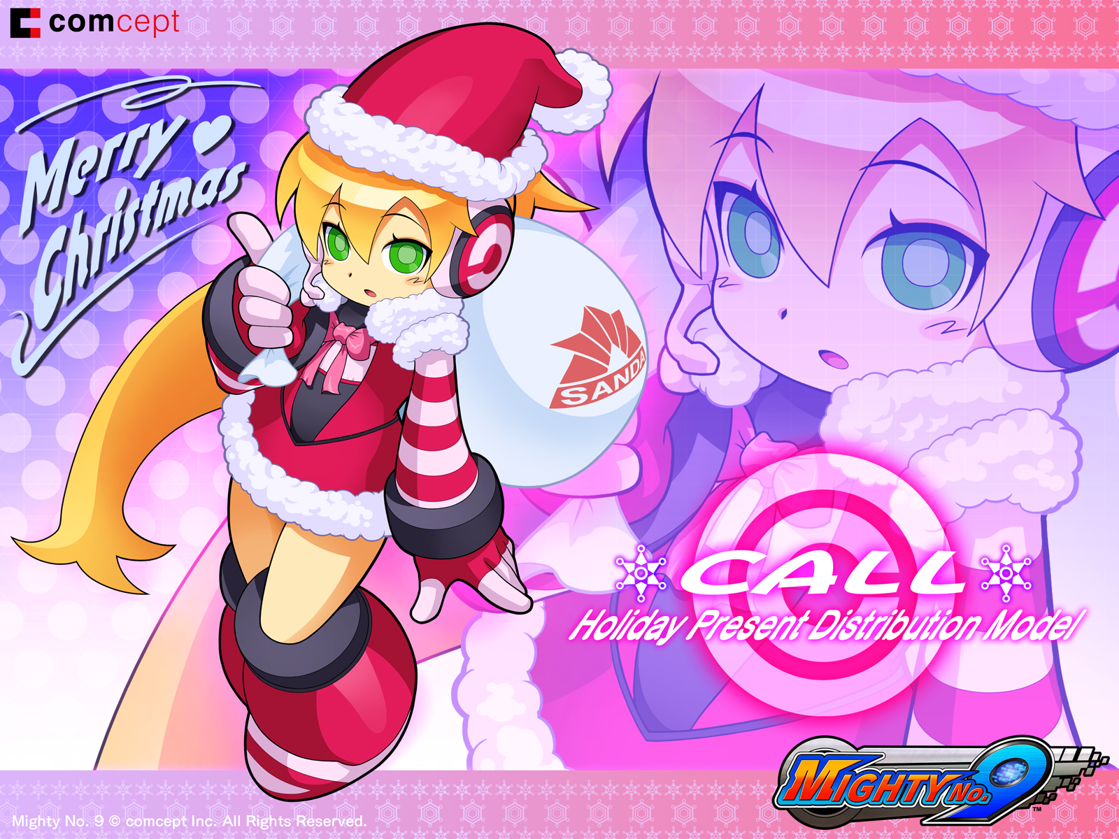 Comcept 本本本本本本本本本本 Xiokao Holiday Piesent Distribution - Mighty No 9 コール - HD Wallpaper 