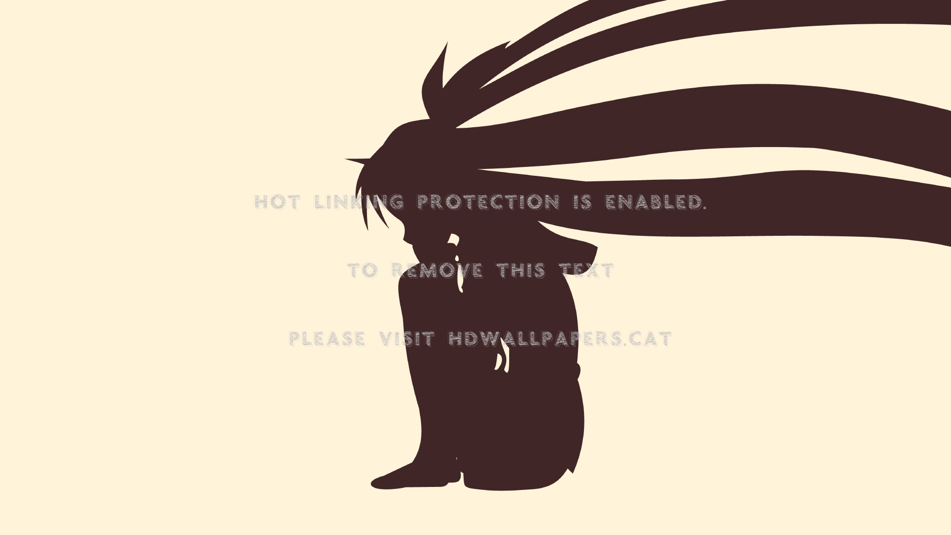 Chitoge Kirisaki Shadow Anime Girl Bow Hair - HD Wallpaper 