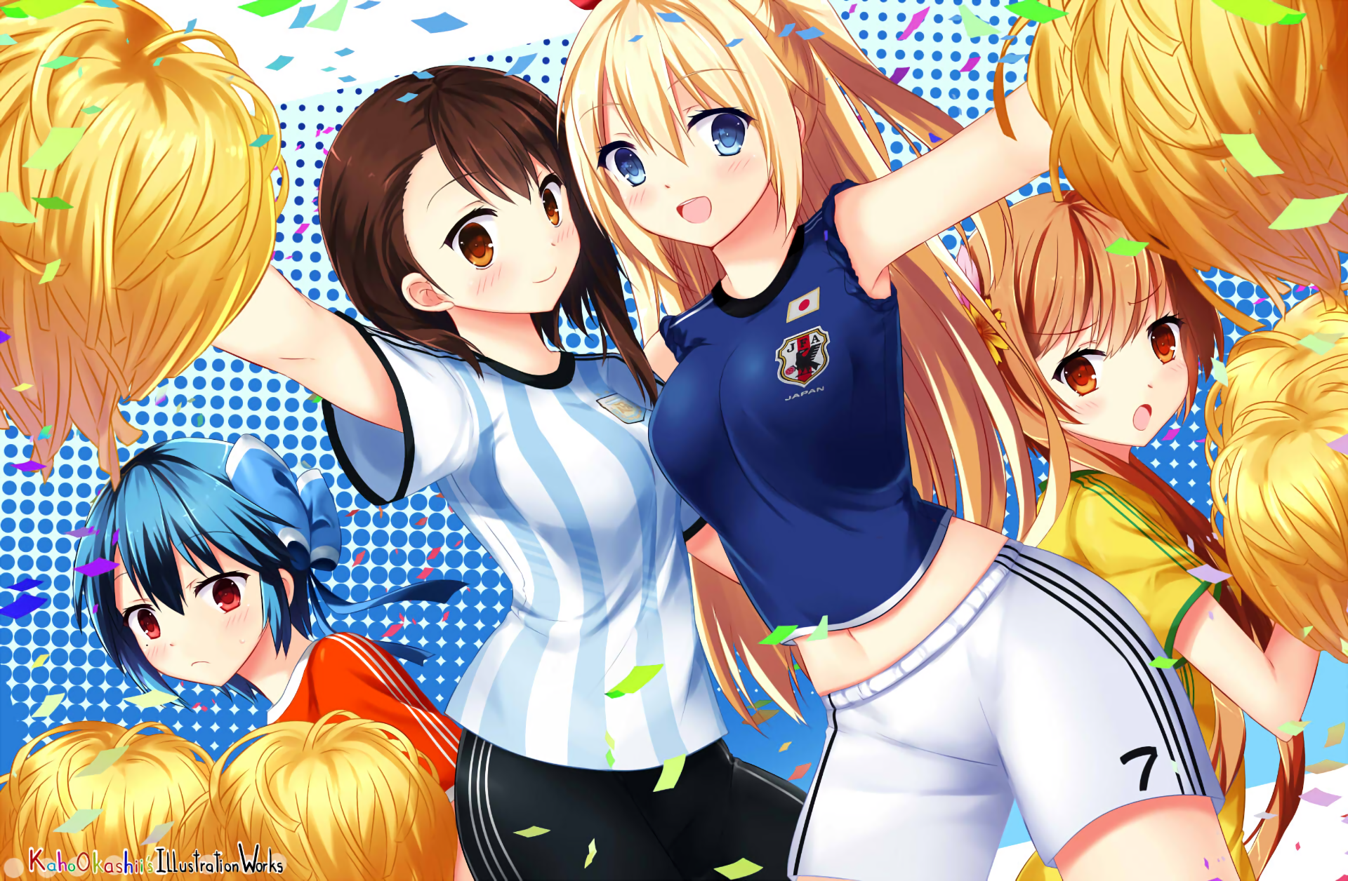 Anime Mujeres Jugando Futbol - HD Wallpaper 