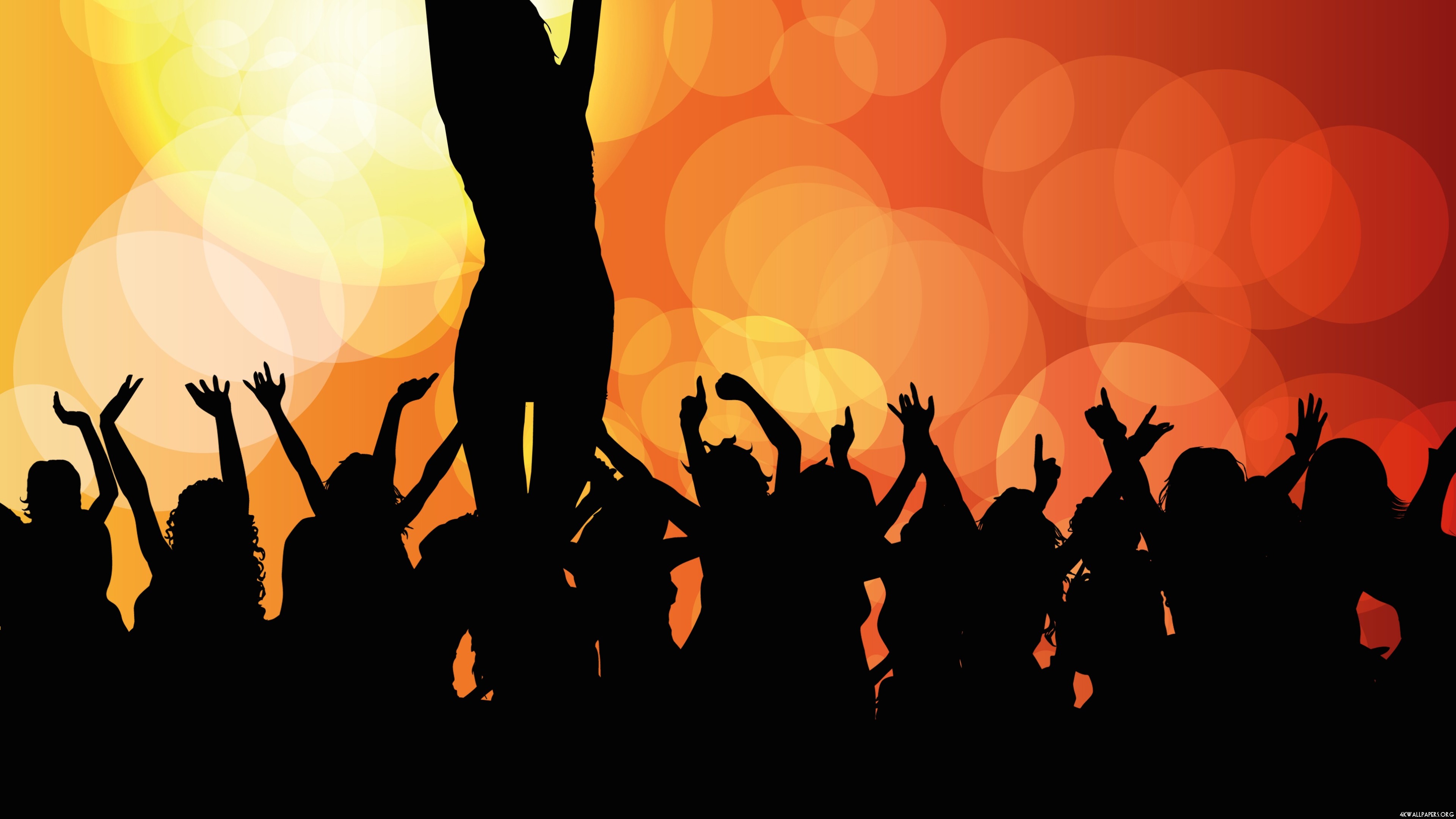 4k People At Party Silhouette Wallpaper - Party 4k - 3840x2160 Wallpaper -  