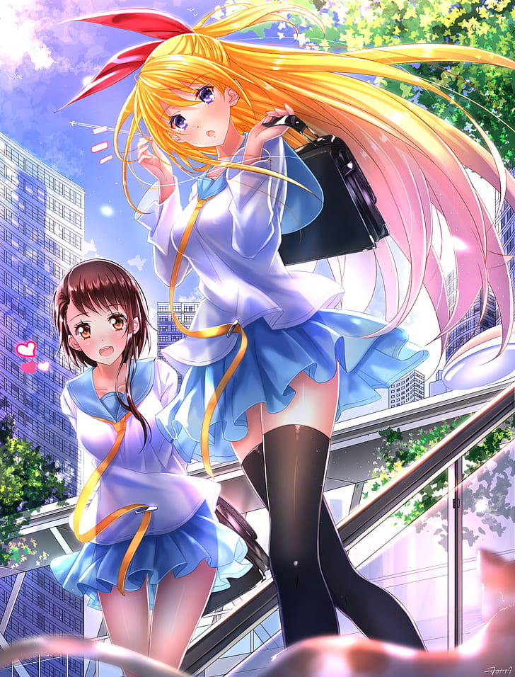 Anime Girls, Swordsouls, Nisekoi, Onodera Kosaki, Hd - Chitoge Kirisaki Nisekoi Render - HD Wallpaper 