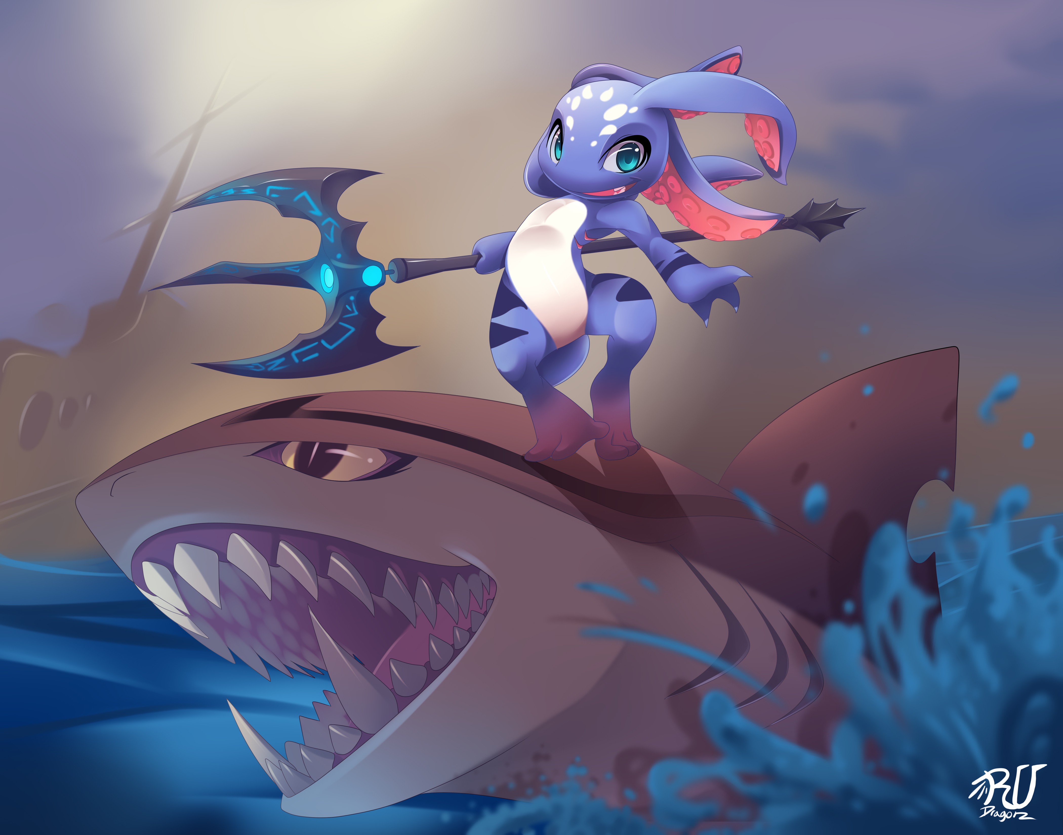 Fizz By Phation Hd 4k Wallpaper Fan Art Artwork League - Fizz Fan Art - HD Wallpaper 