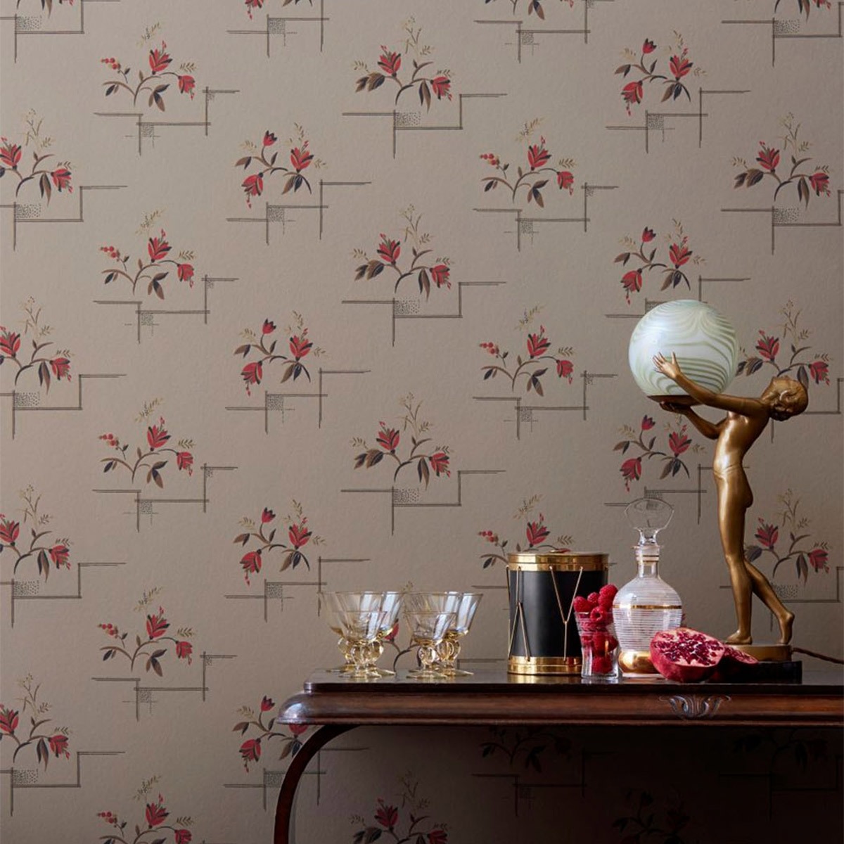 Katarina Wallpaper Sandberg Brown 483-59 Sandberg - Tapeter 1940 Tal - HD Wallpaper 